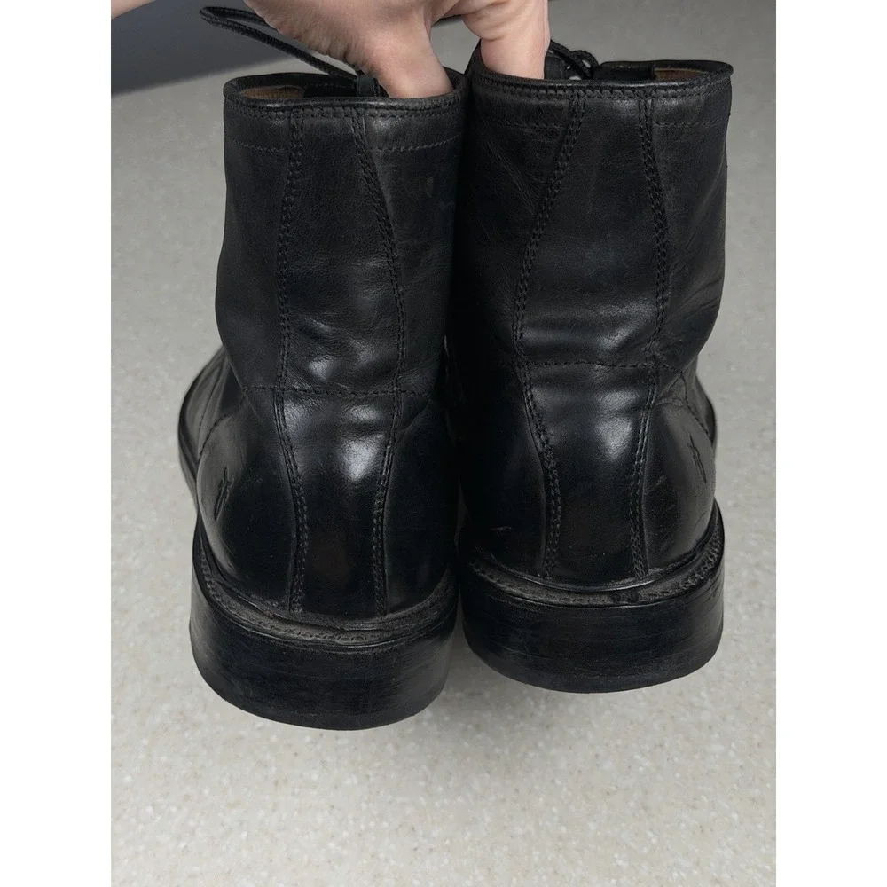 Frye James 87124 Lace Up Men's Sz 13 D Black Leather Casual Dress Boots
